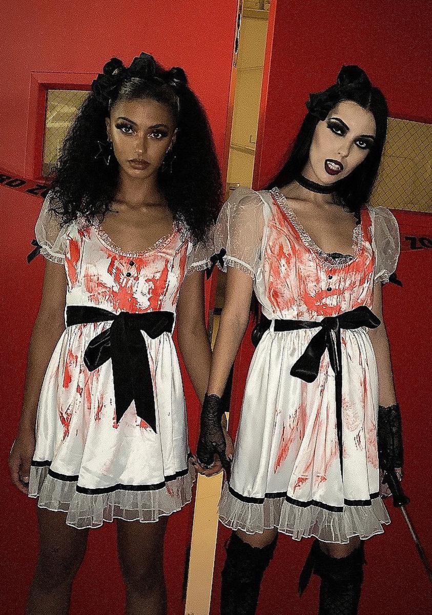 Trickz N Treatz Creepy Bloody Doll Costume - Ivory – Dolls Kill